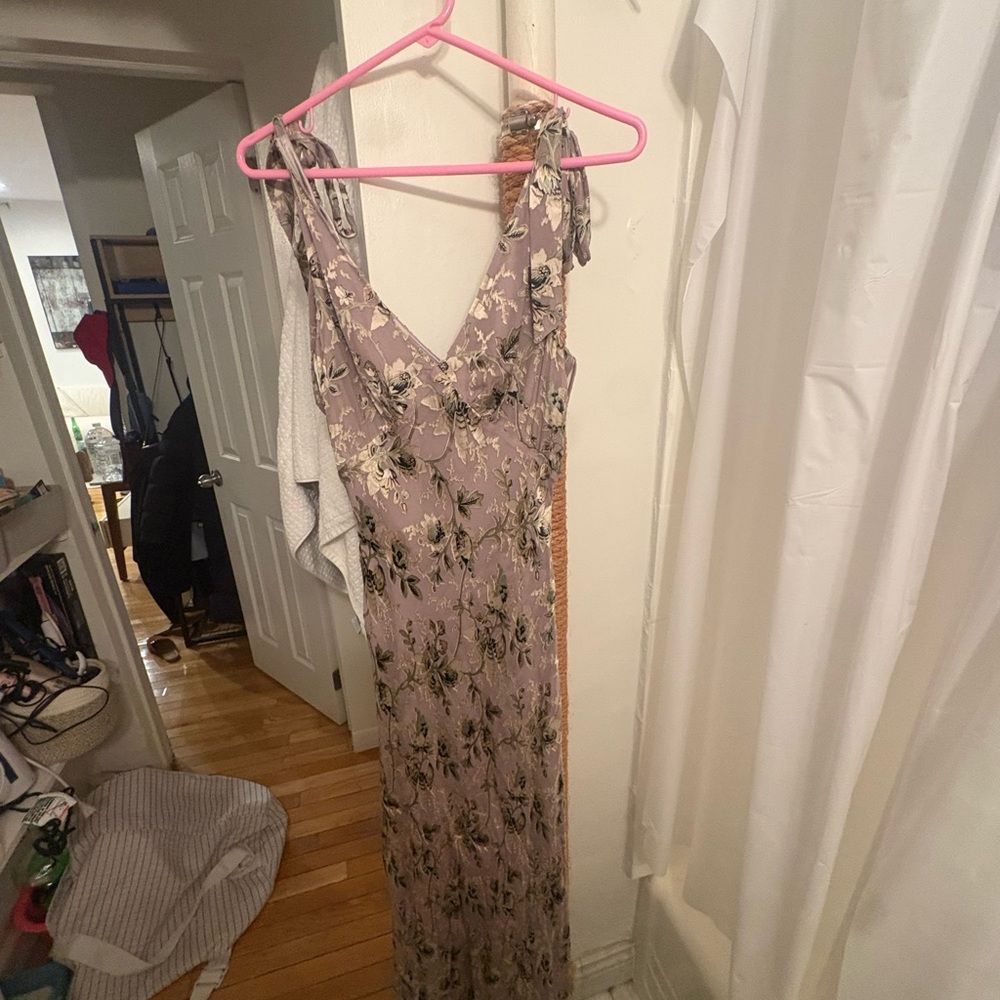 PAIGE Mauve Floral Maxi Dress